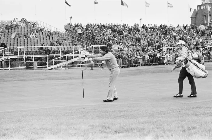 Framed Print : British Open 1973. Troon Golf Club in Troon, Scotland. Pictured Framed Print : British Open 1973. Troon Golf Club in Troon, Scotland. Pictured