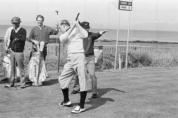 British Open 1973. Troon Golf Club in Troon, Scotland. Pictured, Lee Trevino