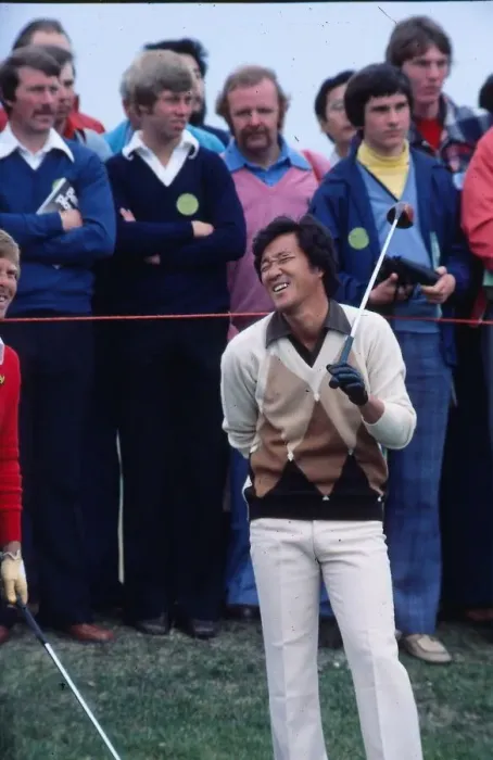 Framed Print : British Open Turnberry, Scotland, July 1978. Isao Aoki golfer Pained Framed Print : British Open Turnberry, Scotland, July 1978. Isao Aoki golfer Pained
