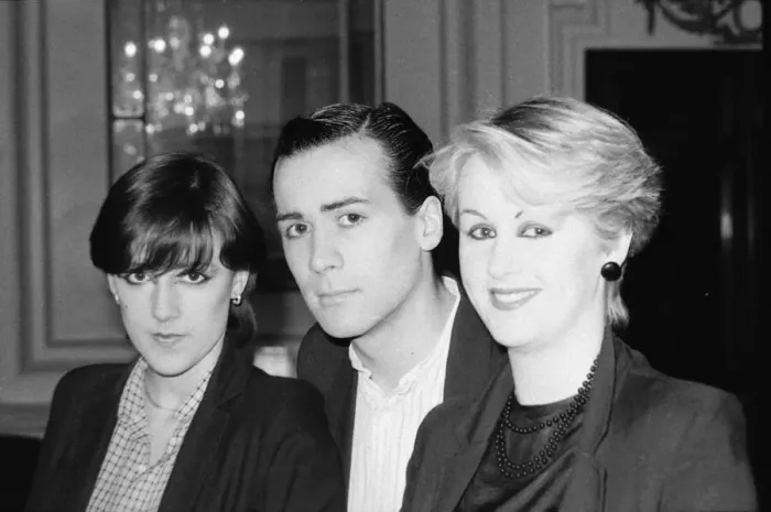 Framed Print : British pop group The Human League-left to right: Joanne Catherall Framed Print : British pop group The Human League-left to right: Joanne Catherall