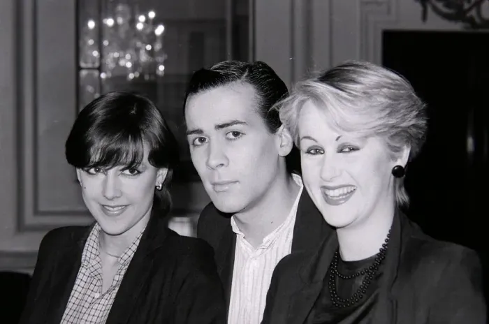 Framed Print : British pop group The Human League-left to right: Joanne Catherall