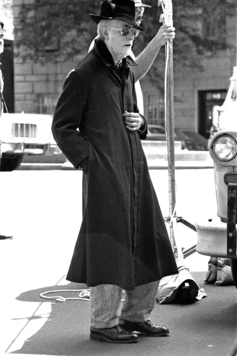 Framed Print : British pop singer David Bowie as an old man in New York during production of his latest Framed Print : British pop singer David Bowie as an old man in New York during production of his latest