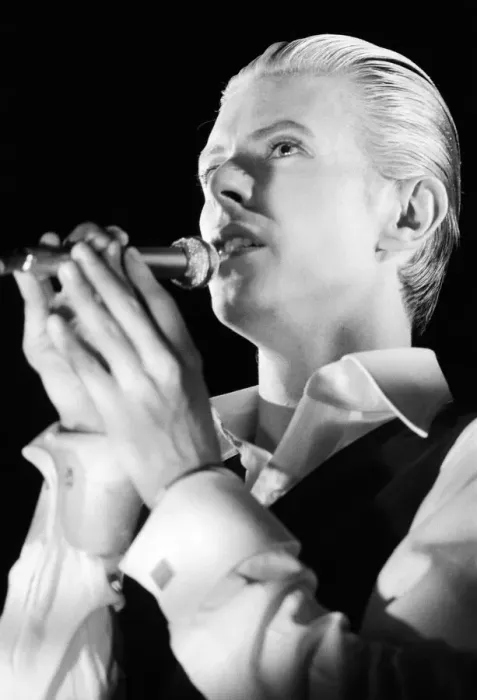 Framed Print : British pop singer David Bowie performing on stage during the first of six concerts Framed Print : British pop singer David Bowie performing on stage during the first of six concerts