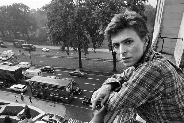 British pop singer David Bowie pictured at the Dorchester Hotel, London