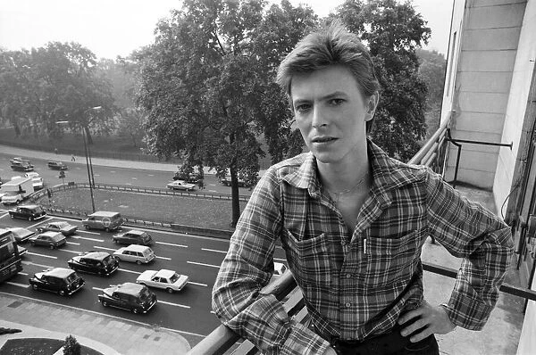 British pop singer David Bowie pictured at the Dorchester Hotel, London
