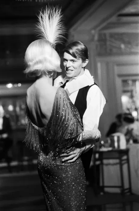 Framed Print : British pop singer David Bowie pictured in a scene from his latest film