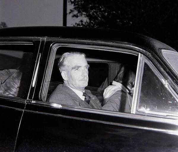 Former British Prime mInister Anthony Eden arrives at Morval House near Looe Cornwall
