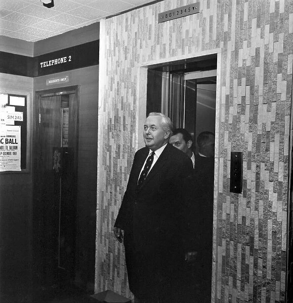 British Prime Minister Harold Wilson December 1969 Z11804-002