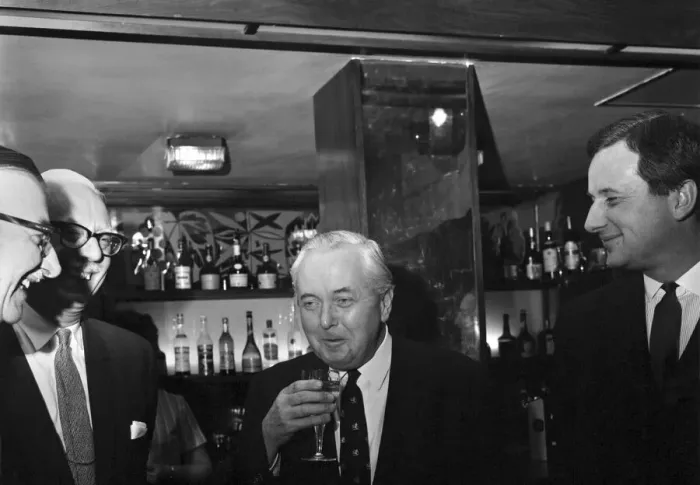Framed Print : British Prime Minister Harold Wilson meets Liverpool footballer Ron Yeats December Framed Print : British Prime Minister Harold Wilson meets Liverpool footballer Ron Yeats December