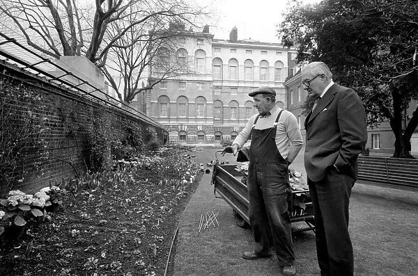 British Prime Minister James Callaghan seen here in the garden of No