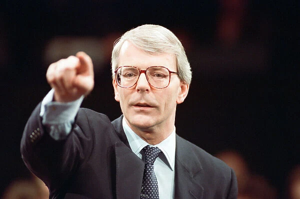 British Prime Minister, John Major launches his Conservative party election manifesto