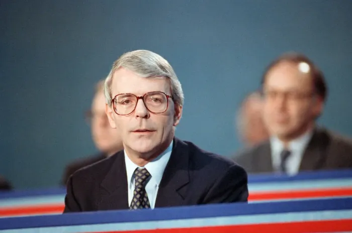 Framed Print : British Prime Minister, John Major launches his Conservative party election manifesto