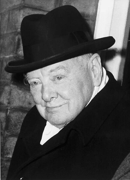 Former British Prime Minister Sir Winston Churchill, photographed in January 1961