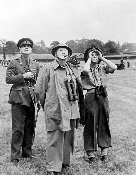 British Prime Minister Winston Churchill with his daughter Mary