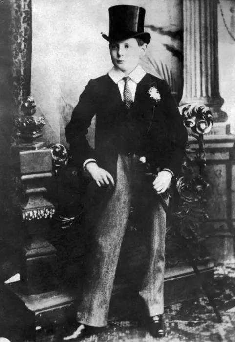 Framed Print : British Prime Minister Winston Churchill pictured when he was a schoolboy at Harrow