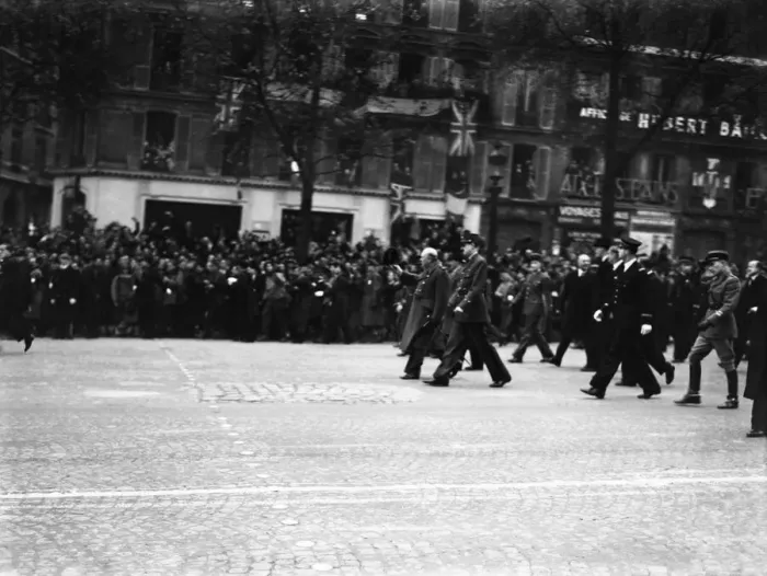 Framed Print : British Prime Minister Winston Churchill pictured on his visit to Paris France in Framed Print : British Prime Minister Winston Churchill pictured on his visit to Paris France in