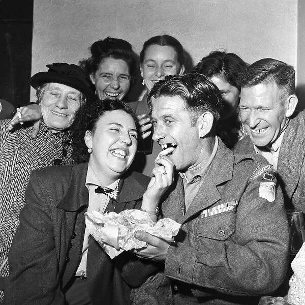 British Prisoners of war released from Korea, pictured on their return to England after