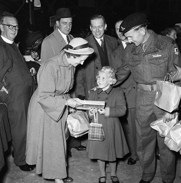 British Prisoners of war released from Korea, pictured on their return to Southampton