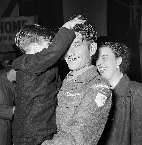 British Prisoners of war released from Korea, pictured on their return to Southampton