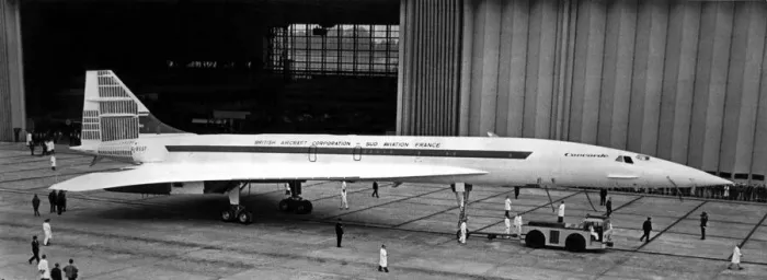 Framed Print : The British prototype Concorde 002 rolled out from the hanger in which it has ben built Framed Print : The British prototype Concorde 002 rolled out from the hanger in which it has ben built