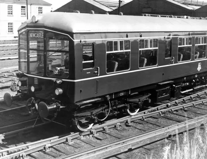 Framed Print : A British Rail Diesel train leaving the Gosforth sheds on 8th September 1955 Framed Print : A British Rail Diesel train leaving the Gosforth sheds on 8th September 1955