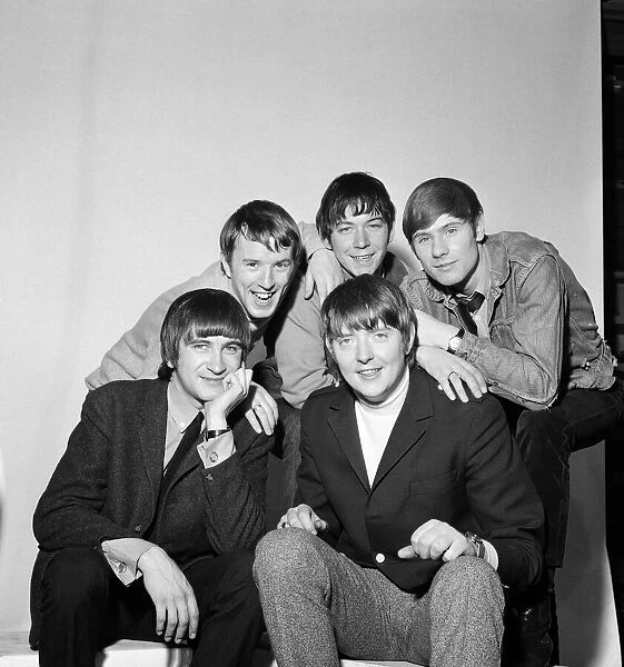 British rock group The Animals. Back Row left to right: John Steel