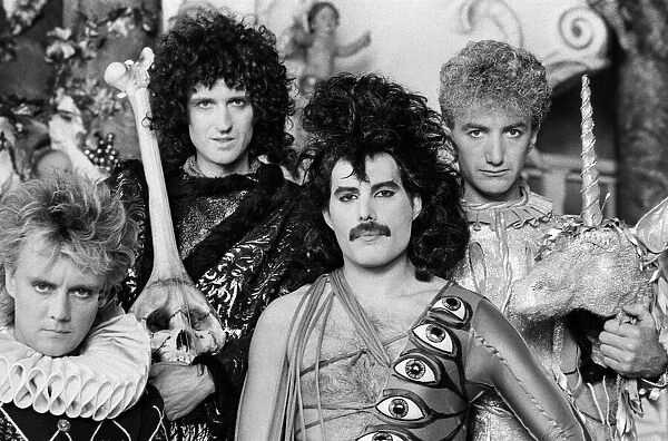 British Rock group Queen making a video for their latest single '