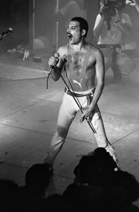 Framed Print : British Rock group Queen performing at the Golden Rose Pop festival in Montreux