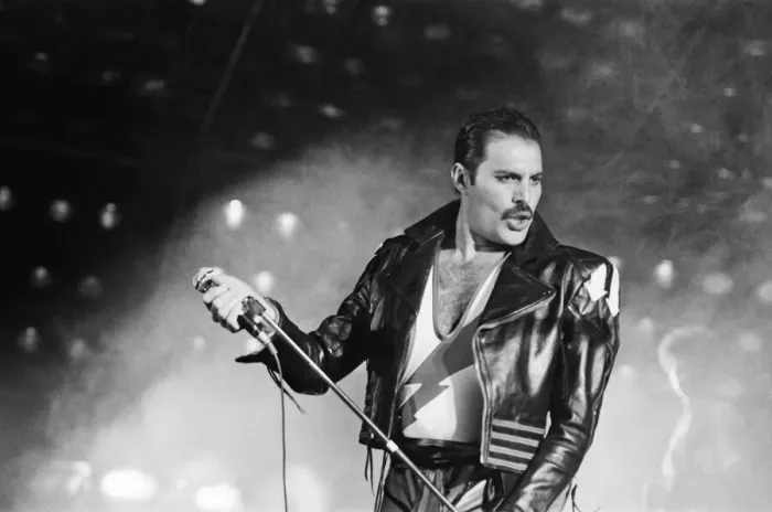 Framed Print : British Rock group Queen performing at the NEC Arena in Birmingham on the band