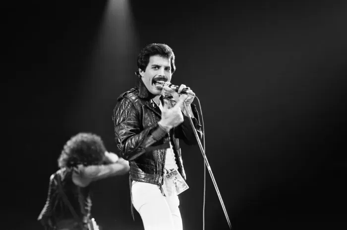 Framed Print : British Rock group Queen performing at the NEC in Birmingham Framed Print : British Rock group Queen performing at the NEC in Birmingham