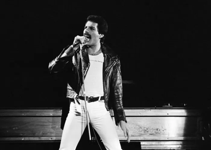 Framed Print : British Rock group Queen performing at the NEC in Birmingham Framed Print : British Rock group Queen performing at the NEC in Birmingham