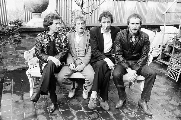British rock group The Who. Left to right: Kenney Jones, Roger Daltrey