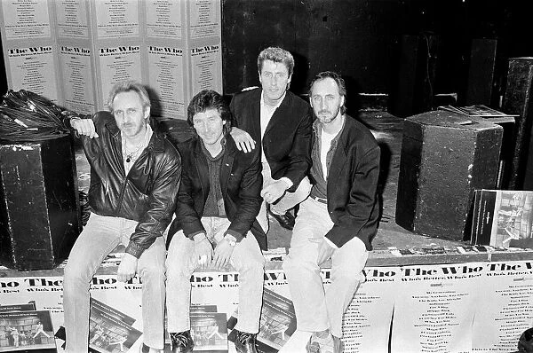 British rock group The Who in London. Left to right: John Entwistle, Kenney Jones