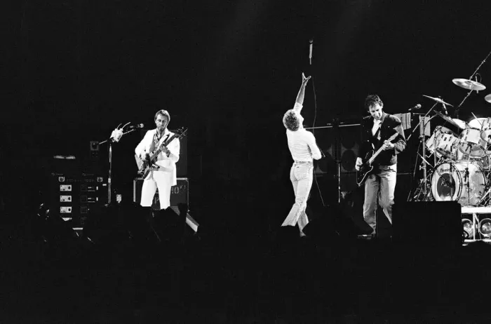 Framed Print : British rock group The Who, performing on stage at the NEC in Birmingham Framed Print : British rock group The Who, performing on stage at the NEC in Birmingham