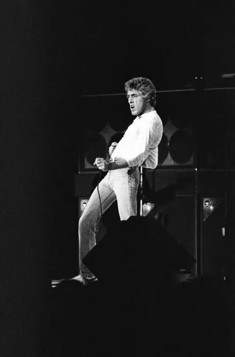 Framed Print : British rock group The Who, performing on stage at the NEC in Birmingham. Roger Daltrey Framed Print : British rock group The Who, performing on stage at the NEC in Birmingham. Roger Daltrey