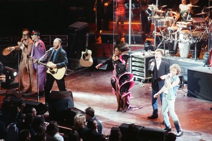 Framed Print : British rock group The Who on stage at the Royal Albert Hall for their performance in