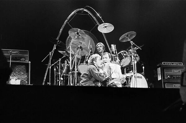 British rock group The Who in Toronto, Canada. The band performing on stage at