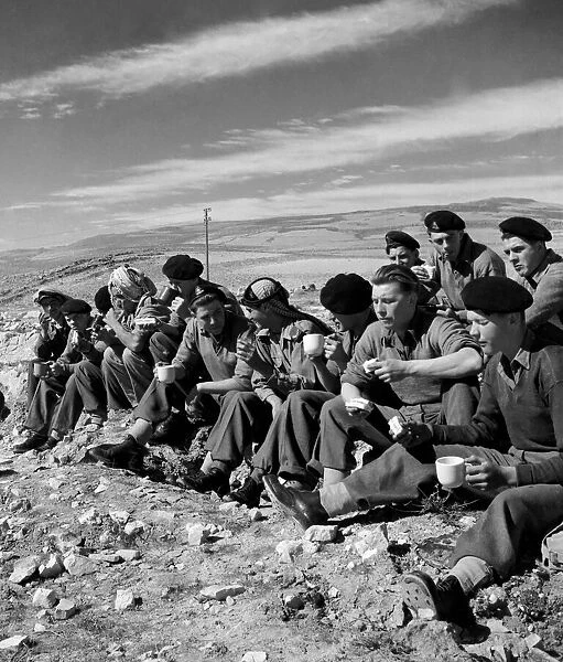 British soldiers in Petra. trans - Jordan. March 1952 C1289