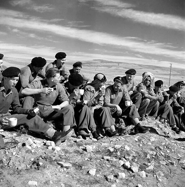 British soldiers in Petra. trans - Jordan. March 1952 C1289-003