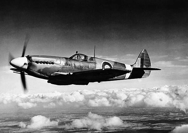 The British Spitfire fighter plane of the Royal Air Force