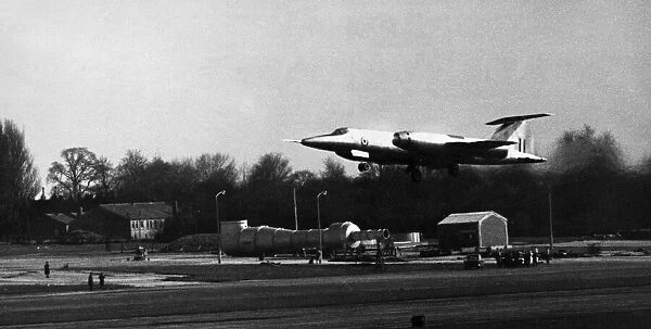 The British supersonic research aircraft Bristol T 188 taking off for the first time