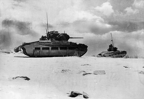 British tanks in the Western Desert. Pictured, these tanks (25 tons, 19 ft