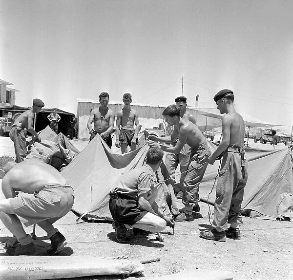 British Troops Army Soldiers July 1958 in Amman Jordan