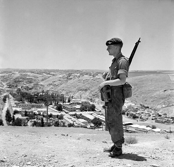 British Troops Army Soldiers July 1958 in Amman Jordan
