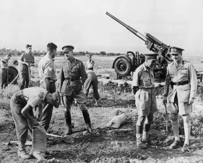 Framed Print : British troops began work on the erection of defences immediately after arriving upon Framed Print : British troops began work on the erection of defences immediately after arriving upon
