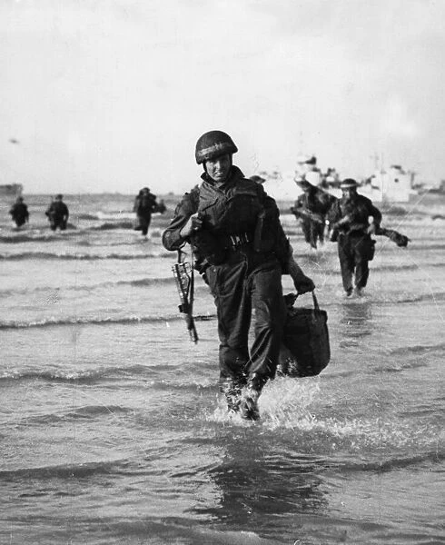 British troops continue to land on the beach-heads of Normandy