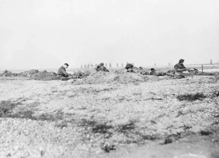 Framed Print : British troops over the Rhine. On the West Bank of the Rhine Framed Print : British troops over the Rhine. On the West Bank of the Rhine