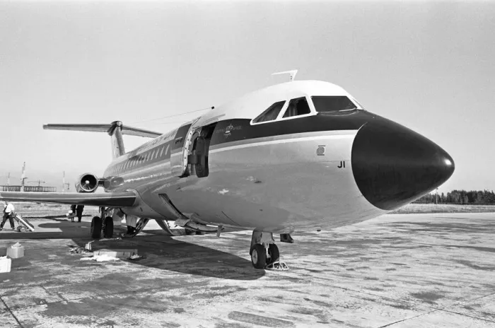 Framed Print : British United Airlines first BAC 1-11 seen here in Spain during proving flights before Framed Print : British United Airlines first BAC 1-11 seen here in Spain during proving flights before