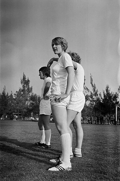 The British Womens football team. Pictured in Mexico City