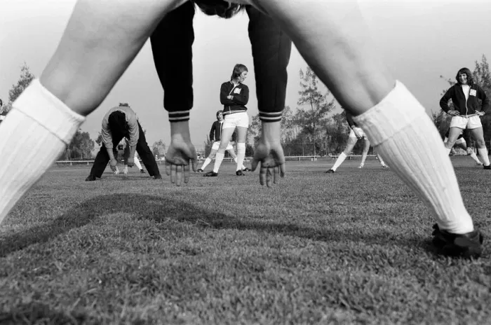 Framed Print : The British Womens football team. Pictured in Mexico City Framed Print : The British Womens football team. Pictured in Mexico City